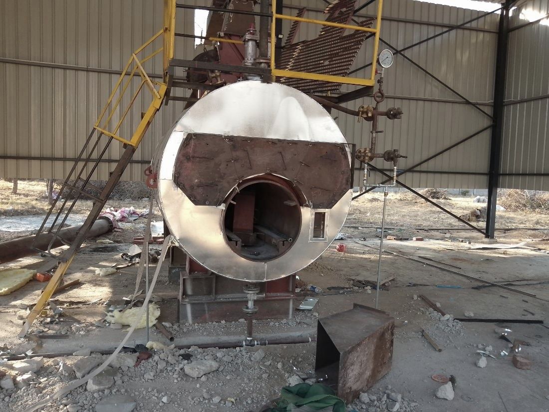 Boiler tube plate opened up for refurbishment